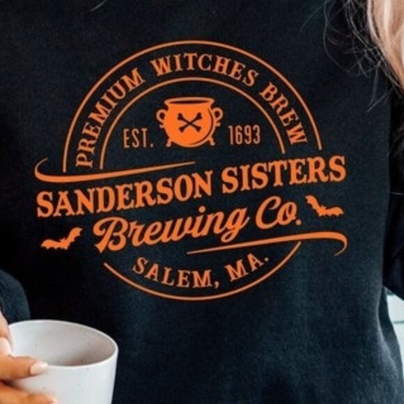 Sanderson Sisters Brewing Co Halloween Hocus Pocus Spooky Sweatshirt - Picture 2 of 5